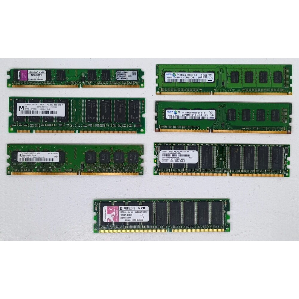 Computer Ram PC 6400 10600 Samsung Kingston KVR 1gb 2gb 256mb 64mb Mixed Lot